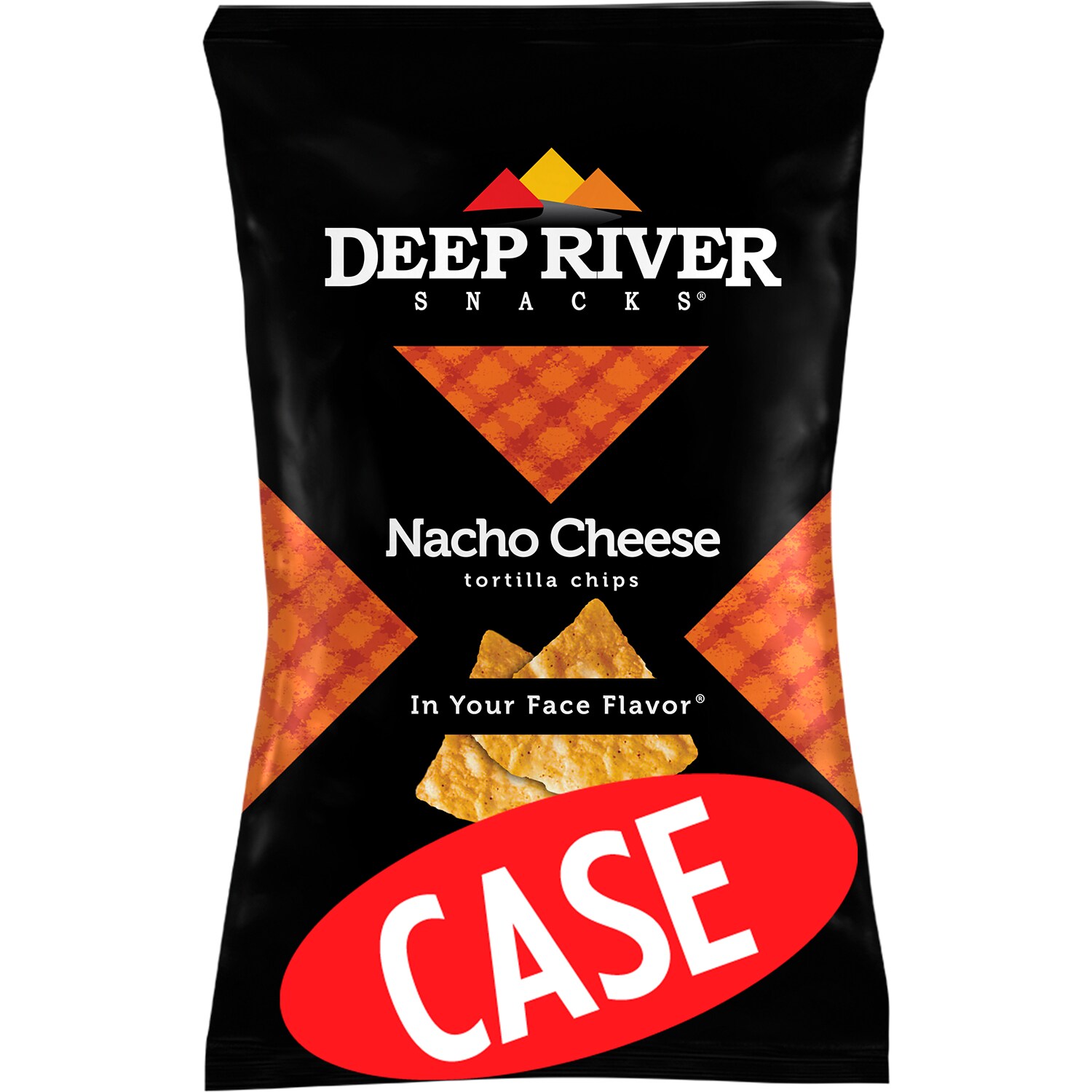 Deep River Snacks Tortilla Chips, Nacho Cheese, Case
