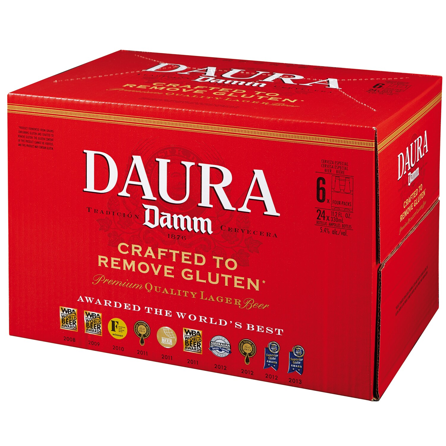 Estrella Damm Daura Gluten-Removed Lager, Glass Bottles