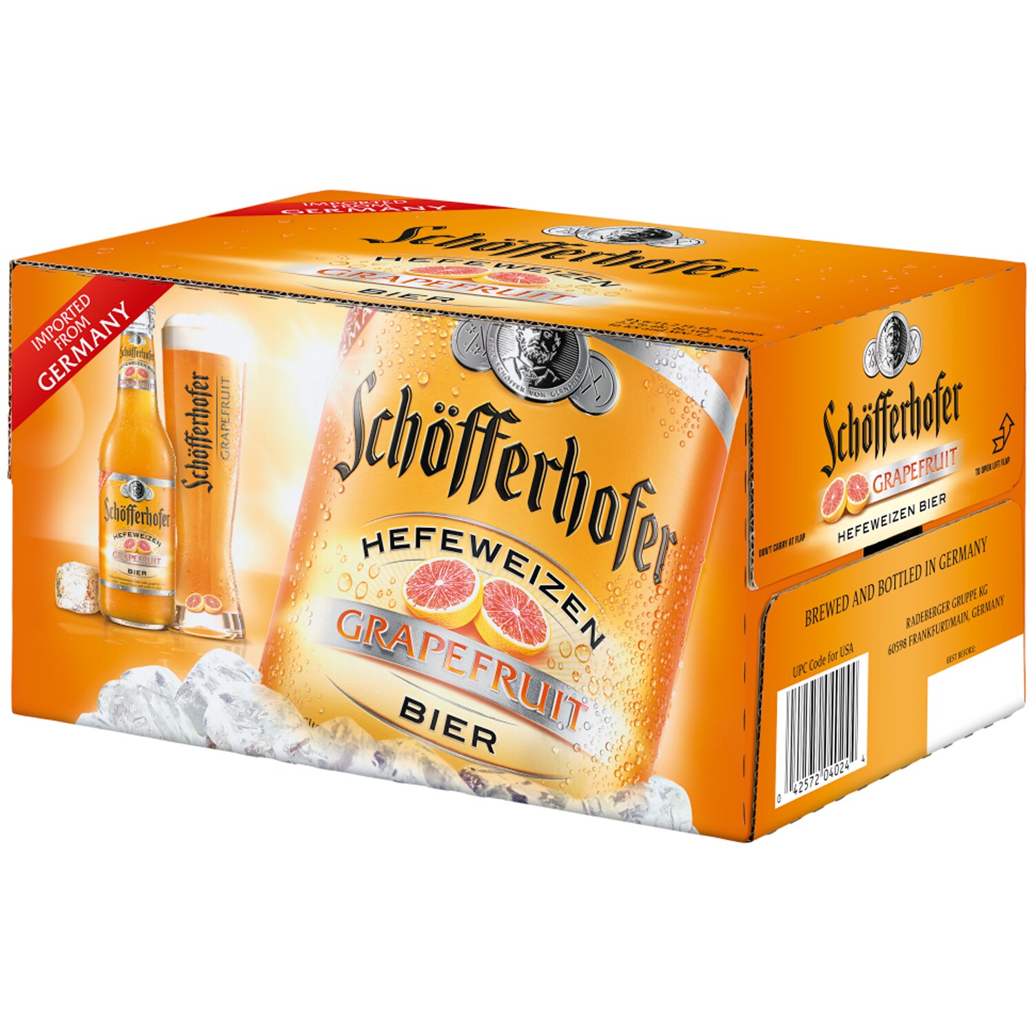 Schöfferhofer Grapefruit Hefeweizen, Glass Bottles
