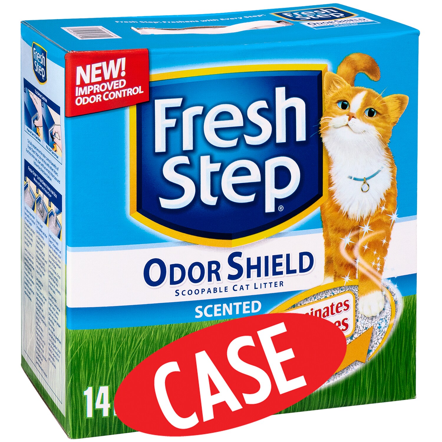 Fresh Step Odor Shield Scoopable Cat Litter, Scented, Case