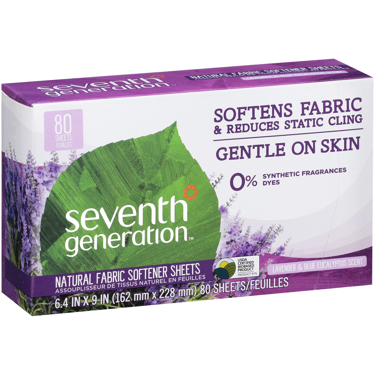 Order Seventh Generation Natural Fabric Softener Sheets Blue Eucalyptus And Lavender Fast Delivery