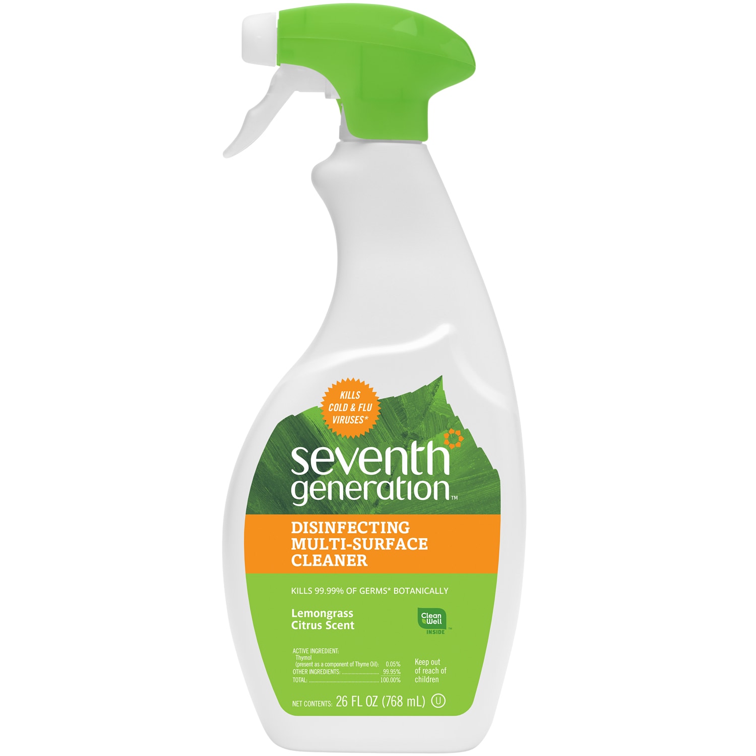 Seventh Generation Disinfecting Multi-Surface Cleaner, Lemongrass Citrus