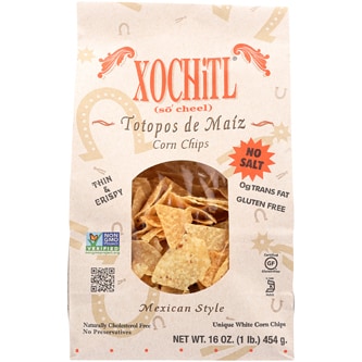 Xochitl Mexican Style Tortilla Chips, Unsalted