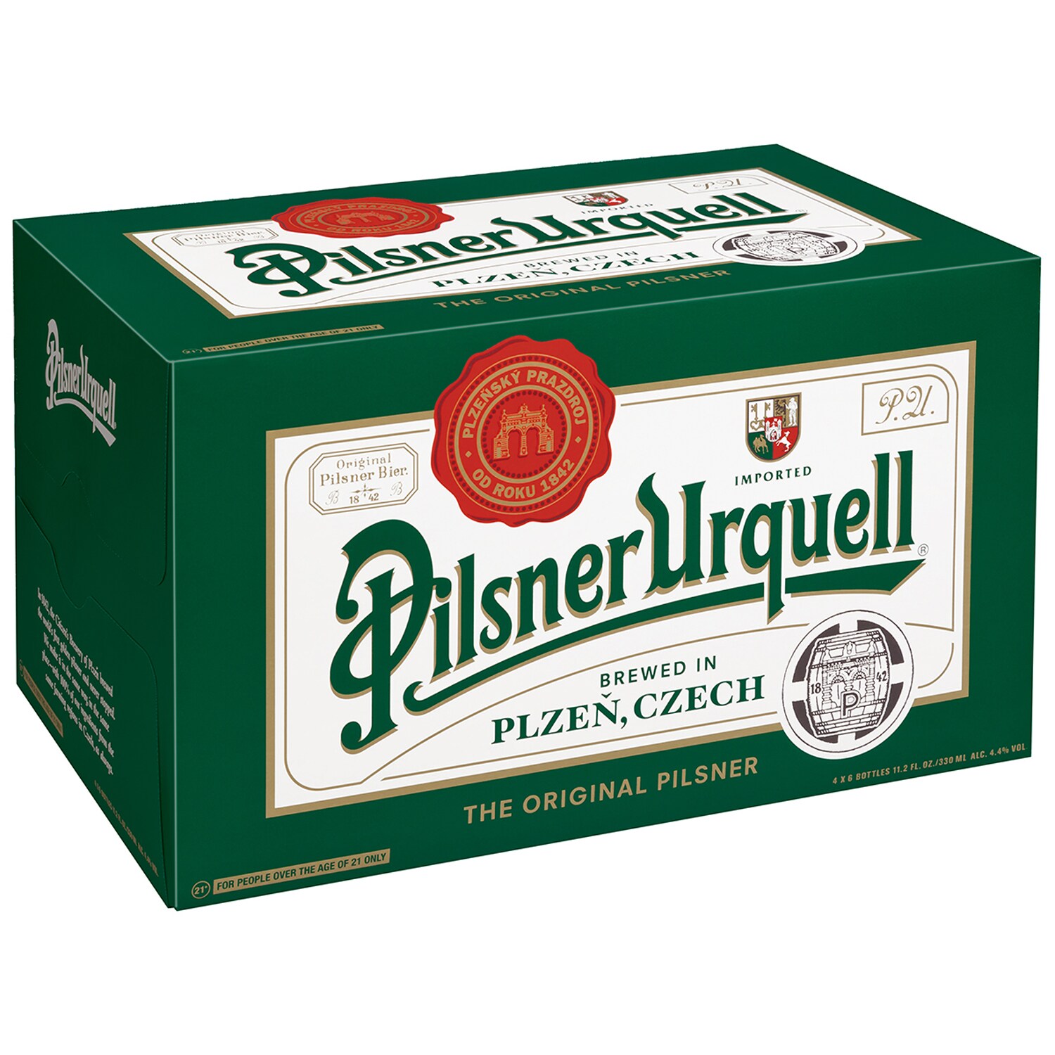 Pilsner Urquell Lager, Glass Bottles