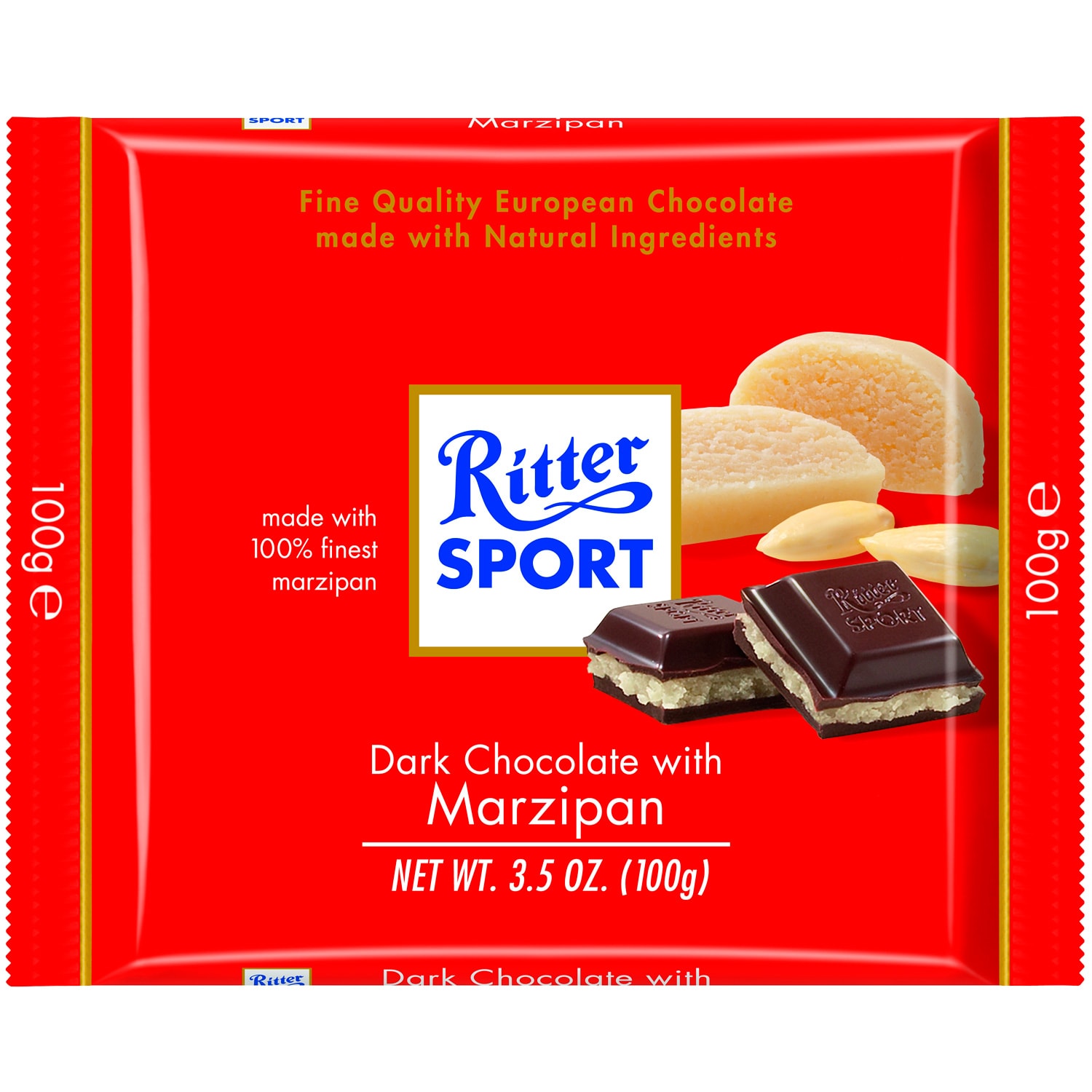 Ritter Sport Bittersweet Chocolate with Marzipan