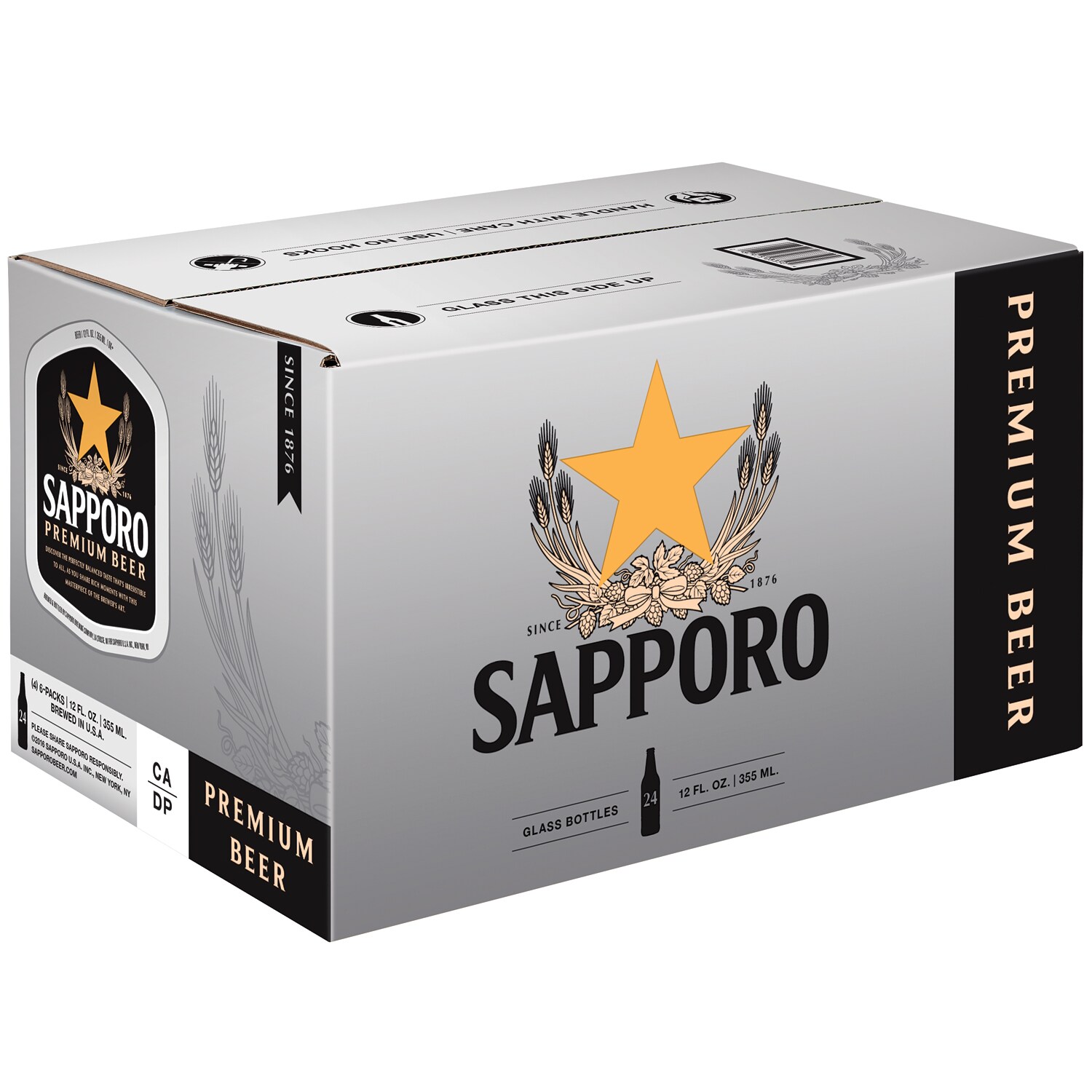 Sapporo Premium Lager, Glass Bottles