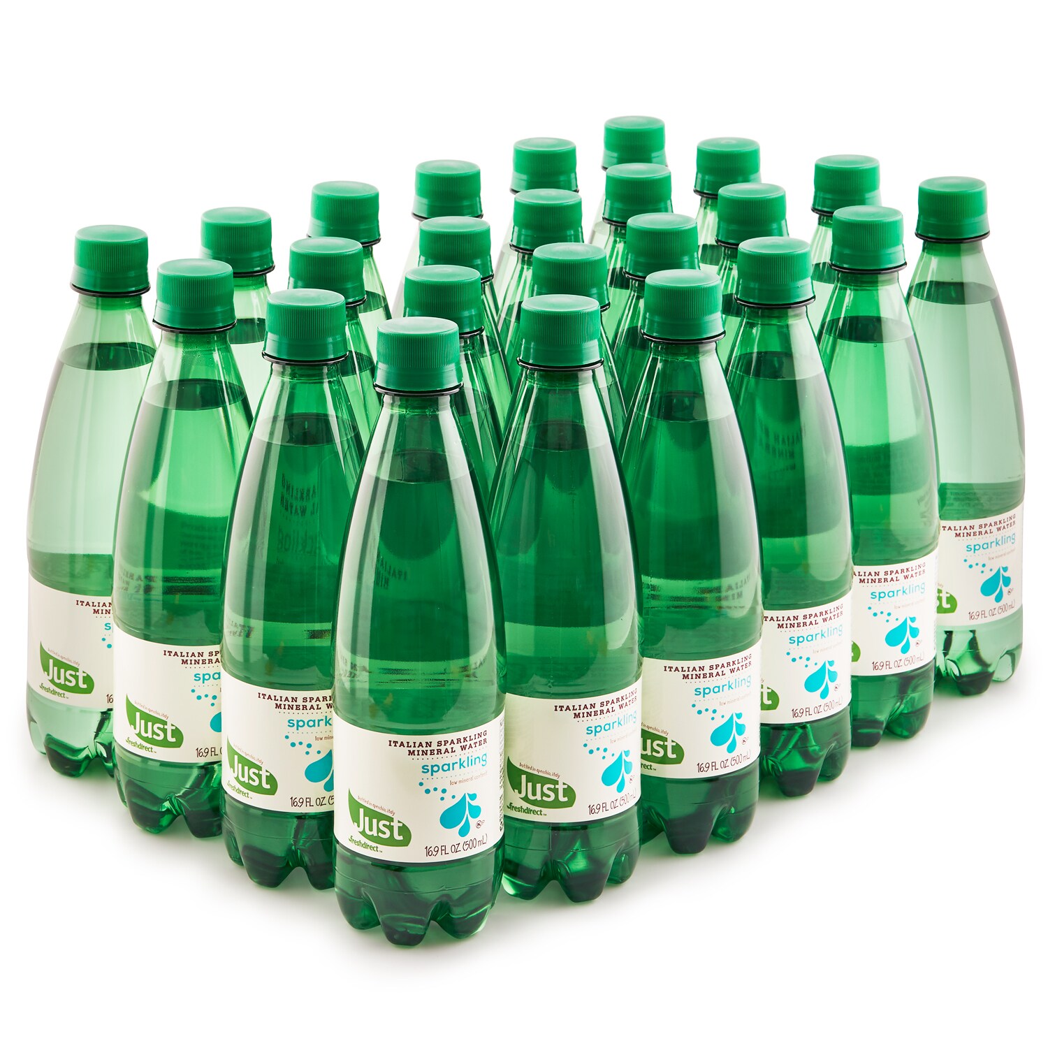 Just FreshDirect Italian Sparkling Mineral Water, Plastic Bottles