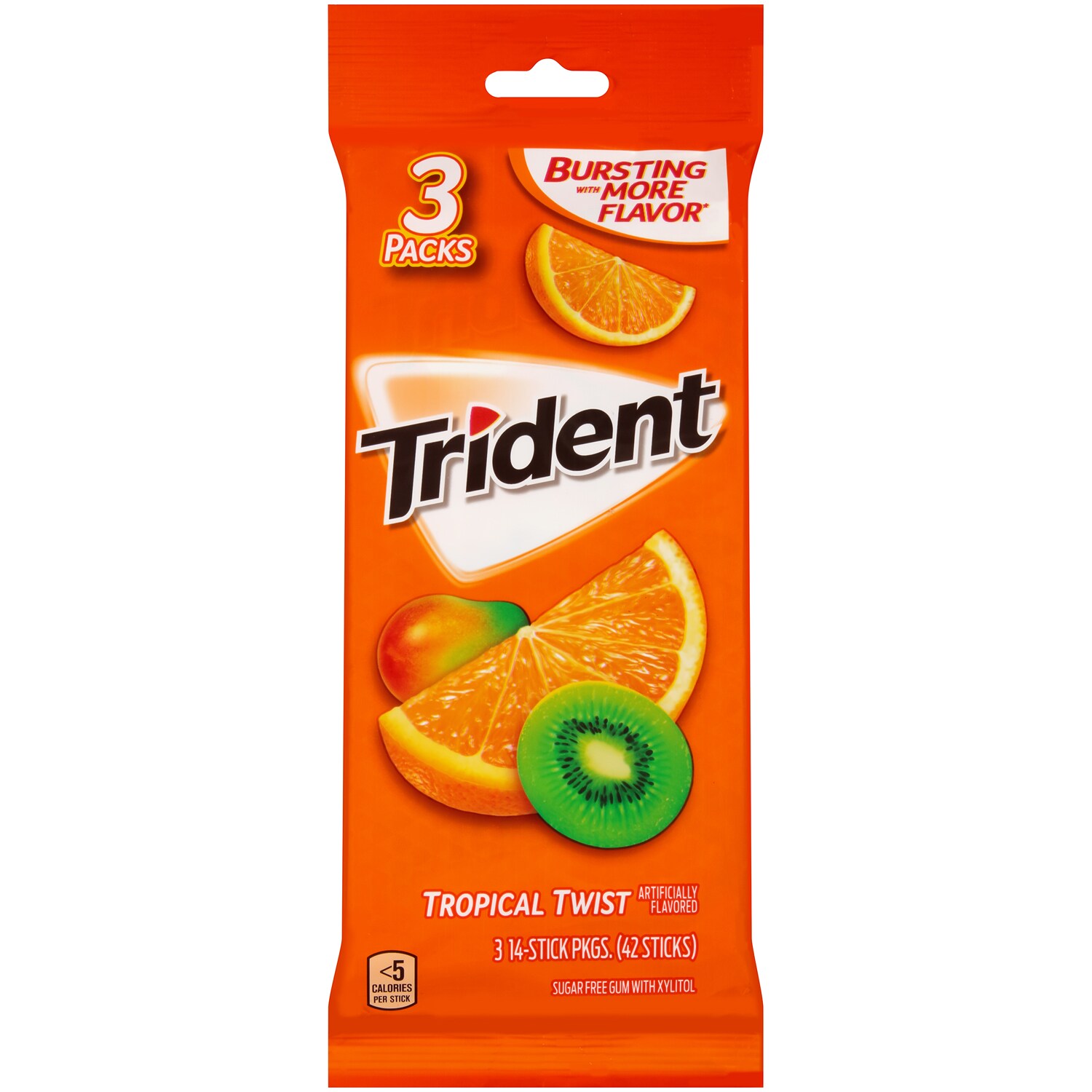 Trident Sugar Free Gum, Tropical Twist