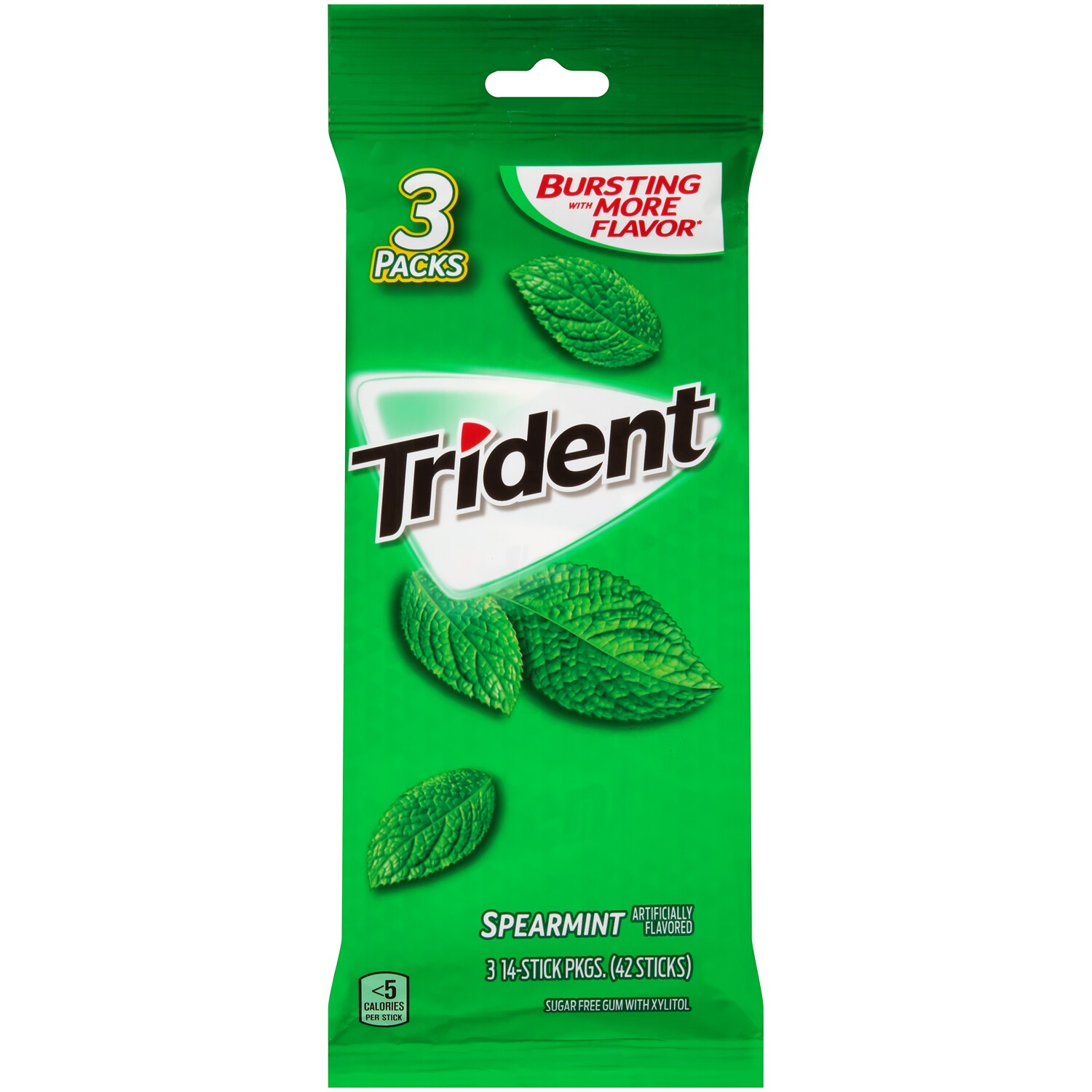 Trident Sugar Free Gum, Spearmint