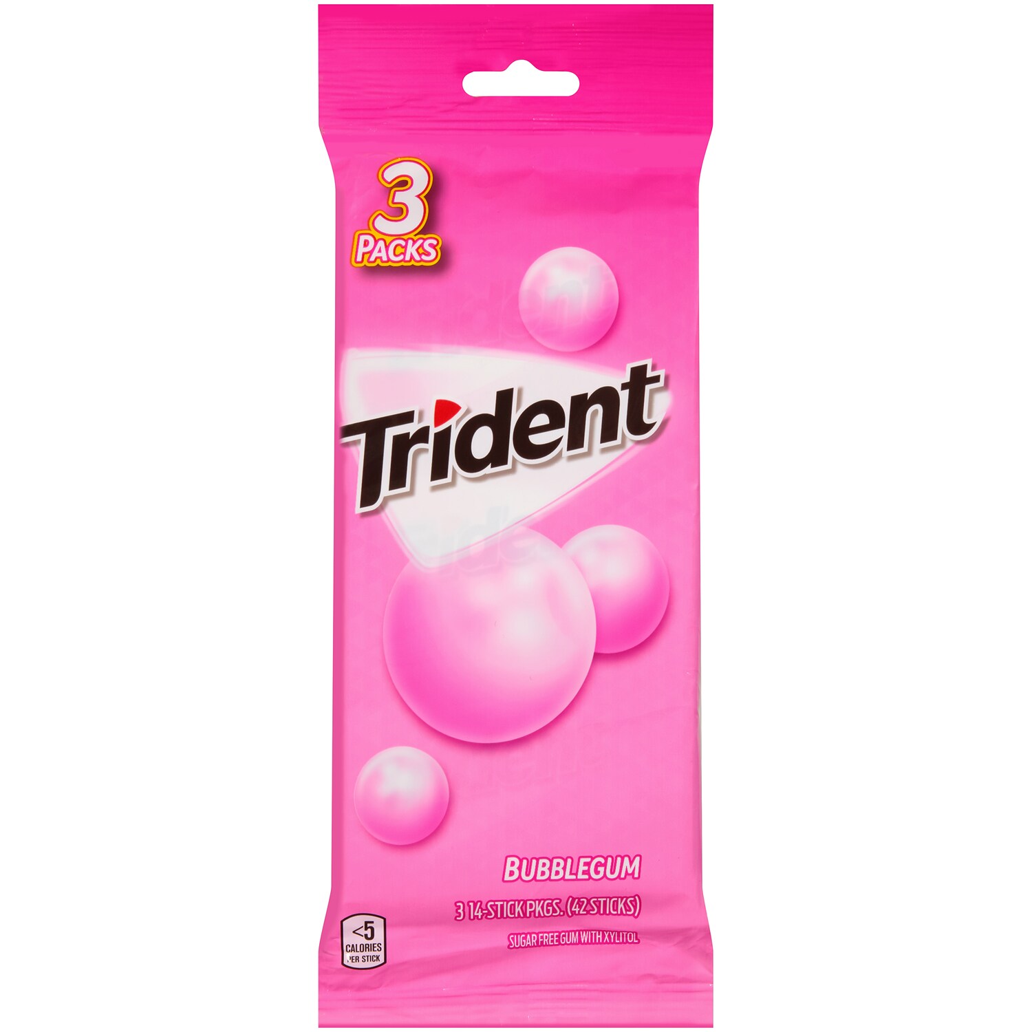 Trident Sugar Free Gum, Bubblegum
