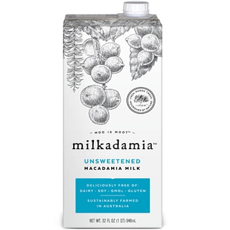 Milkadamia Macadamia Milk, Unsweetened, Carton