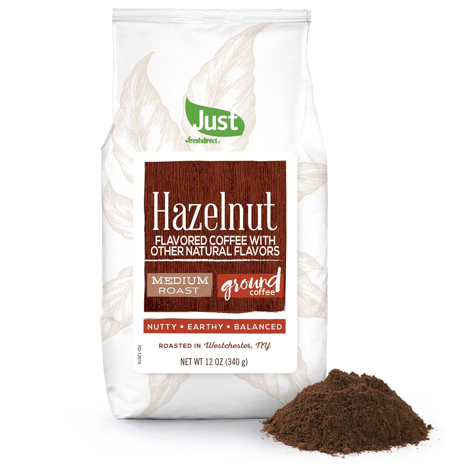 Just FreshDirect Ground Coffee, Hazelnut , image 1 of 2 slides