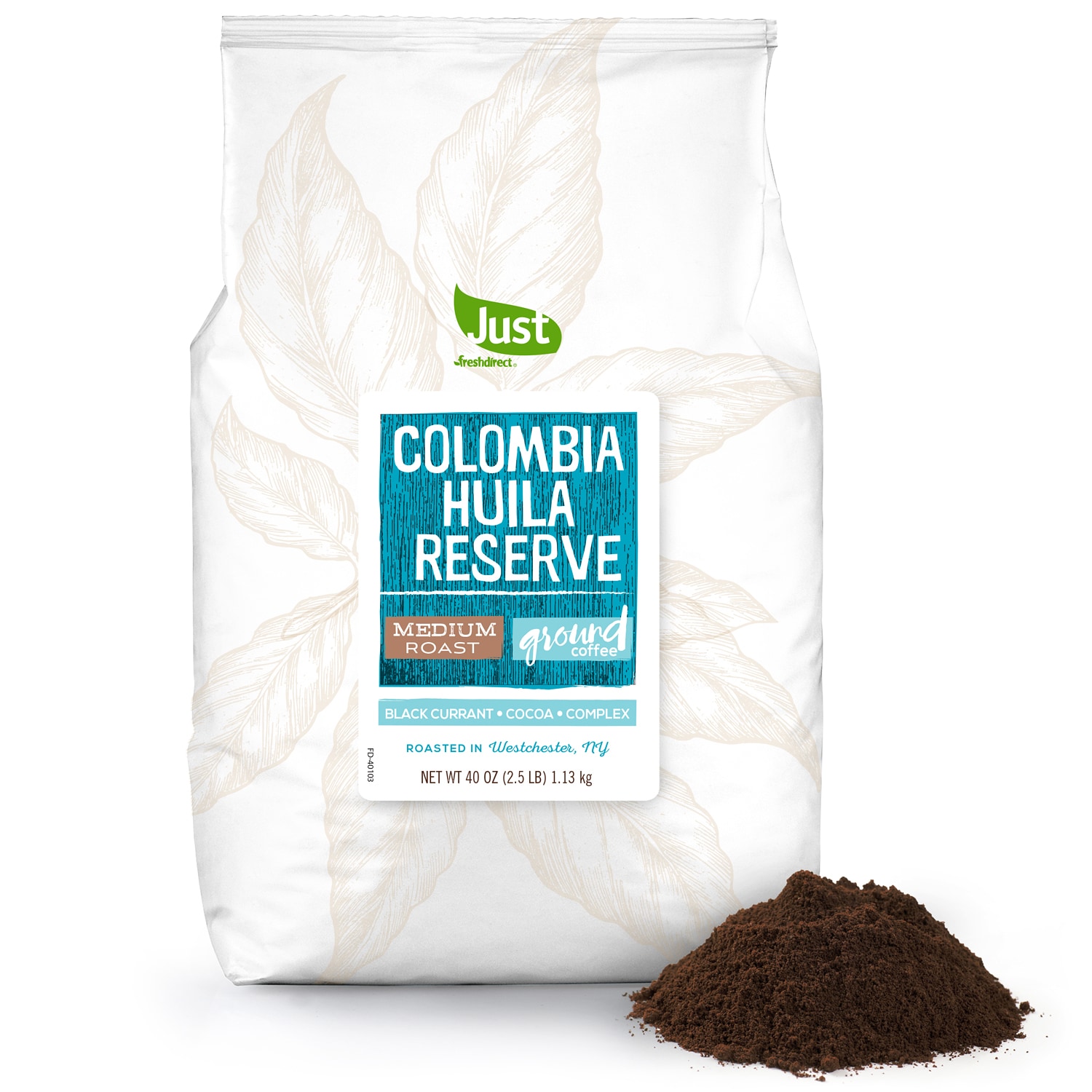 Just FreshDirect Ground Coffee, Colombian Huila Reserve, image 1 of 2 slides