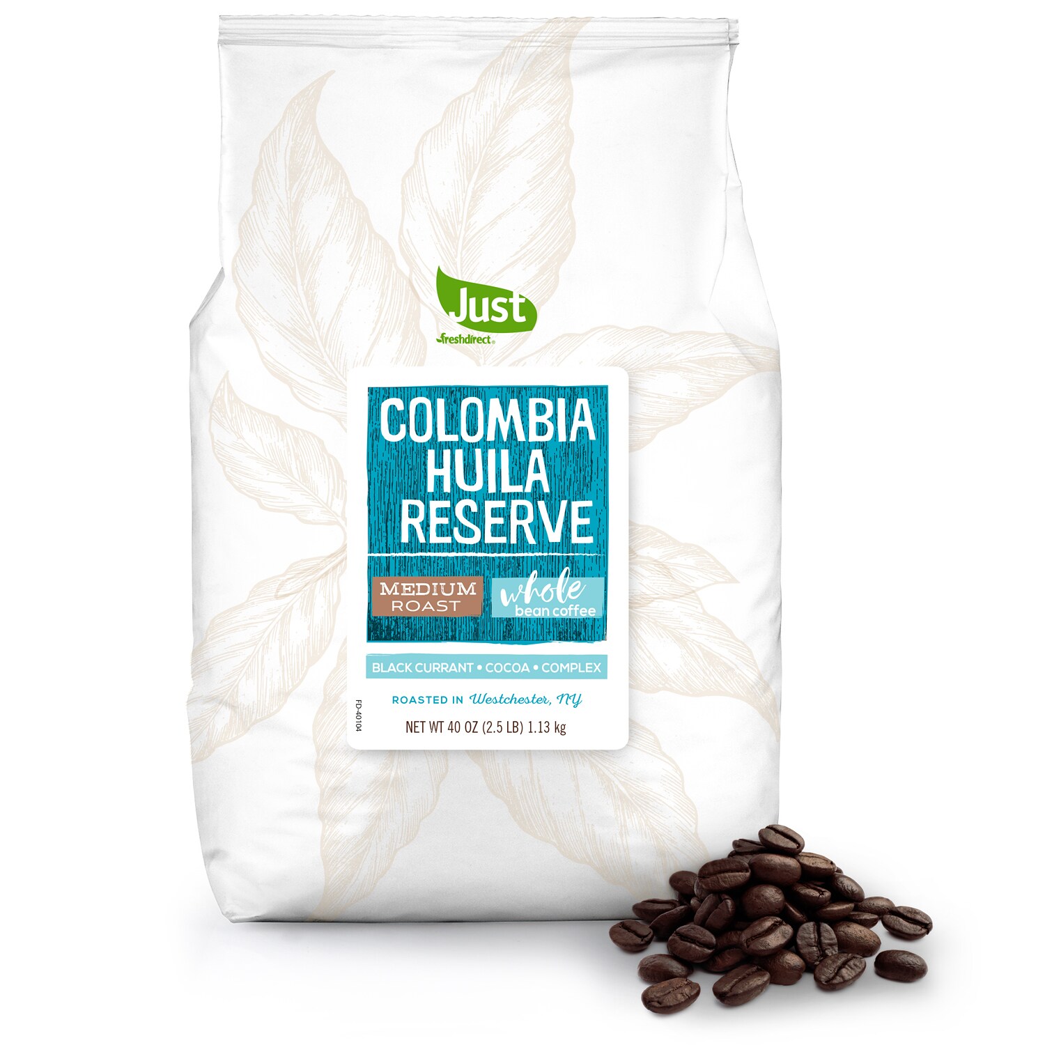 Just FreshDirect Whole Bean Coffee, Colombian Huila Reserve