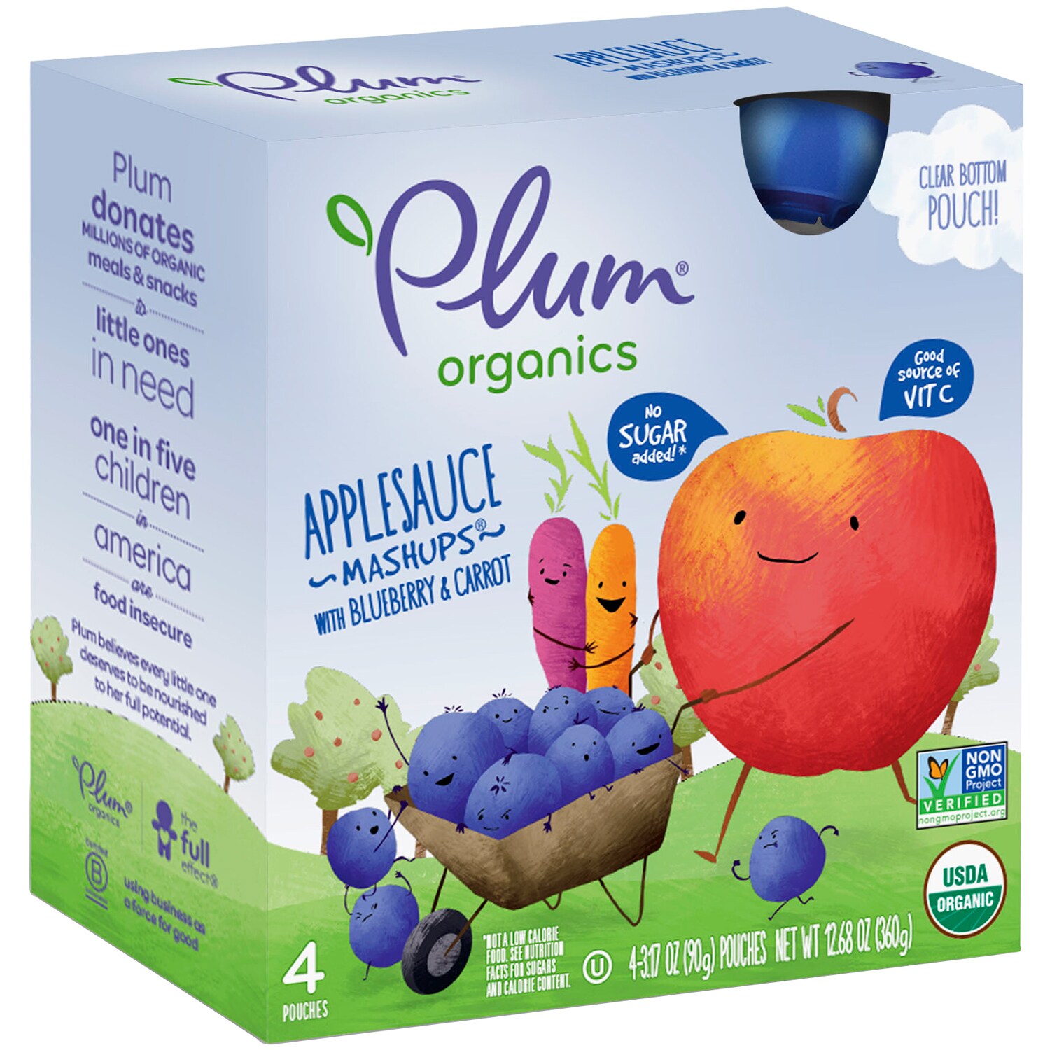 Plum Organics Mashups, Fruit and Veggie Smoothie, Blueberry Blitz for Kids