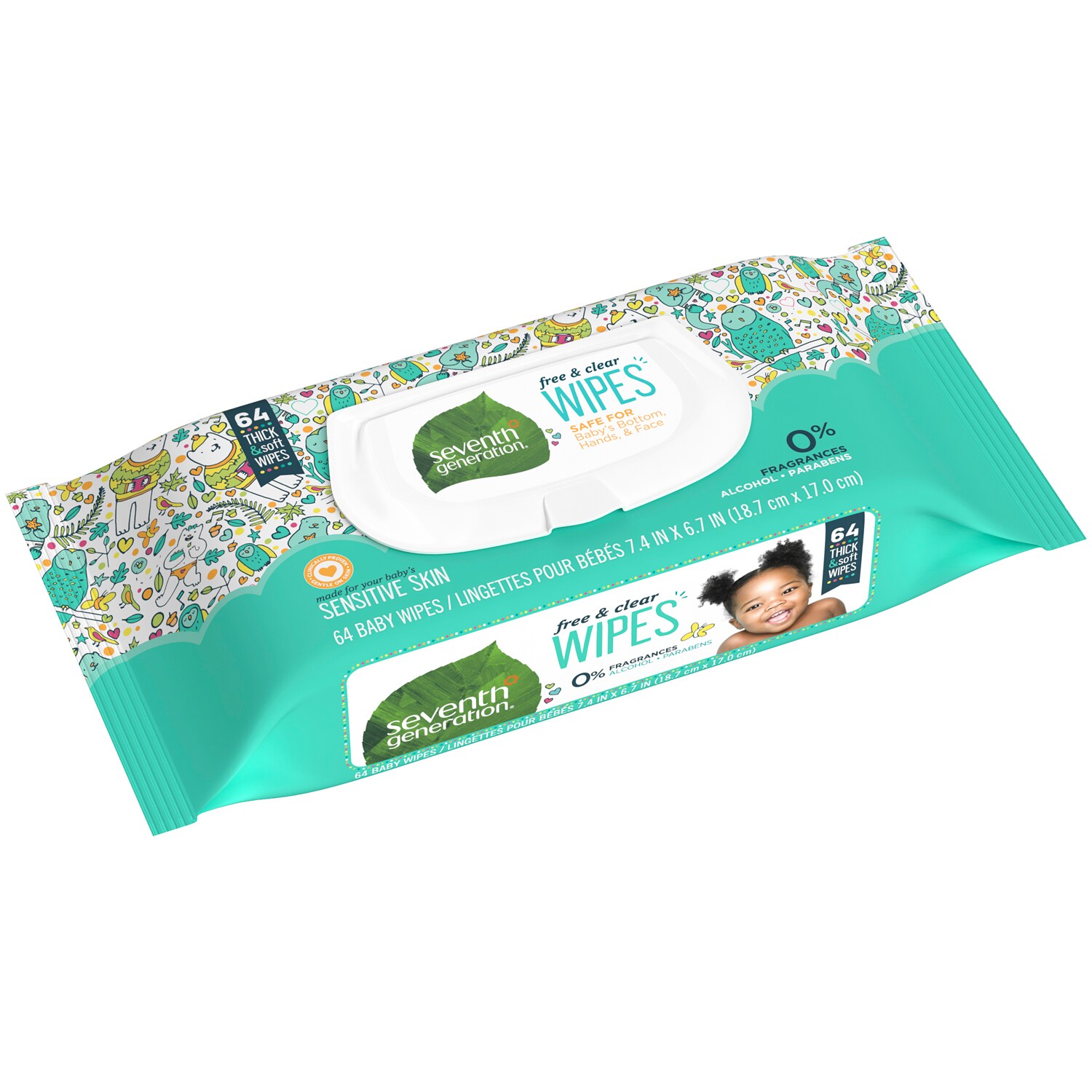 Seventh Generation Flip-Top Baby Wipes, Free and Clear