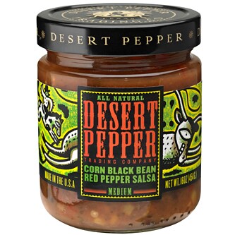 Desert Pepper Corn Black Bean Red Pepper Salsa, Medium