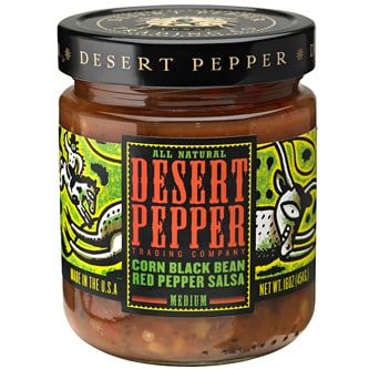 Desert Pepper Corn Black Bean Red Pepper Salsa, Medium