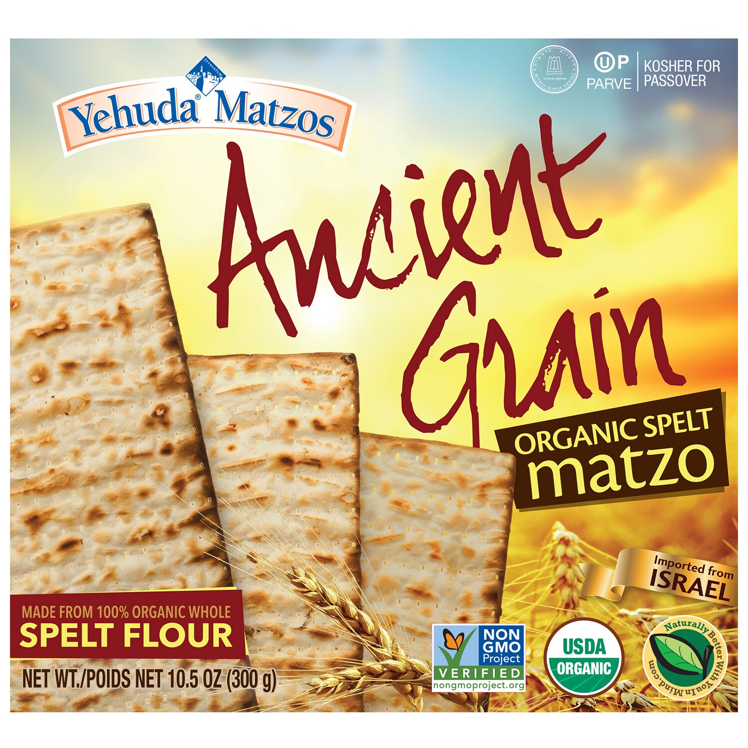 Yehuda Ancient Grain Organic Spelt Matzo