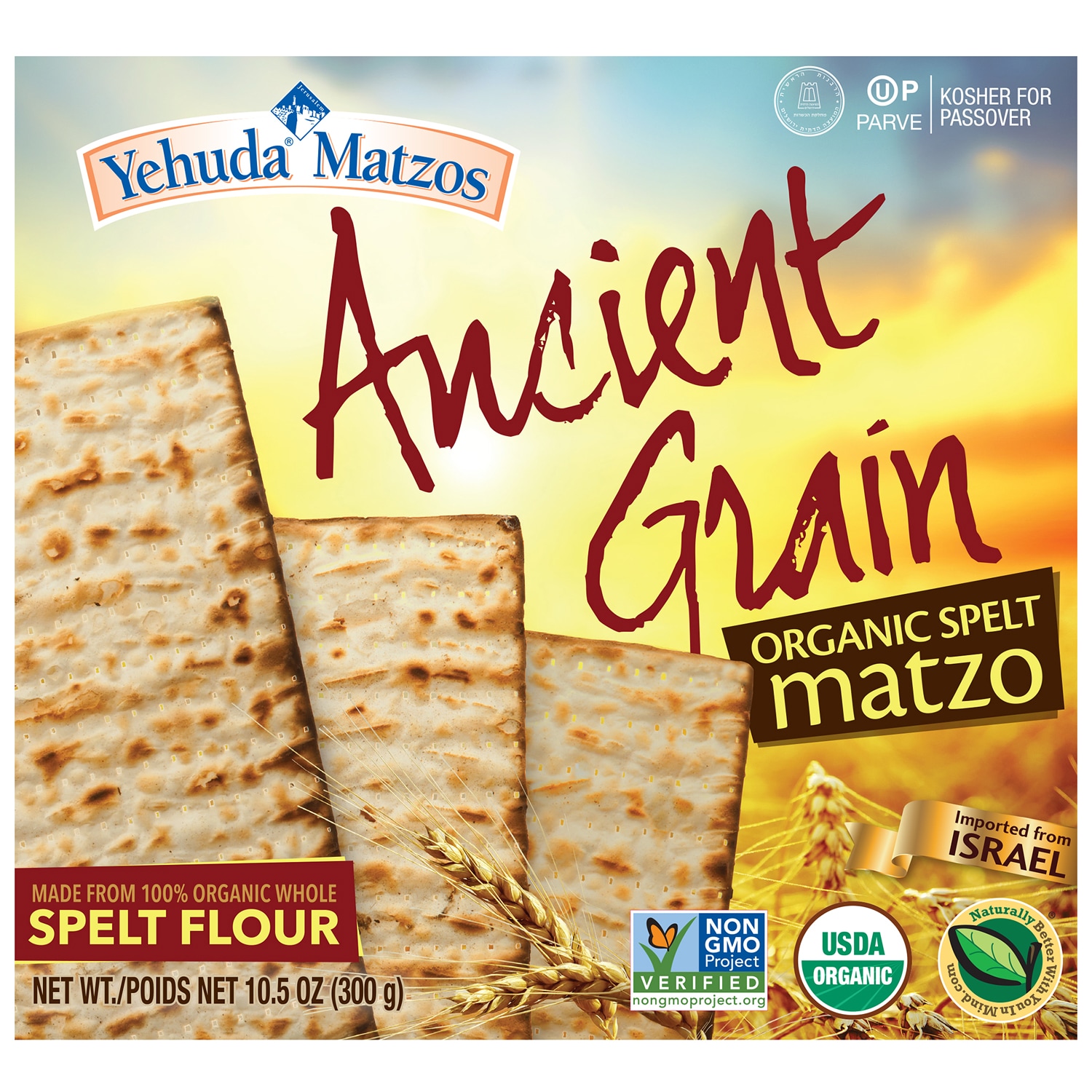Yehuda Ancient Grain Organic Spelt Matzo