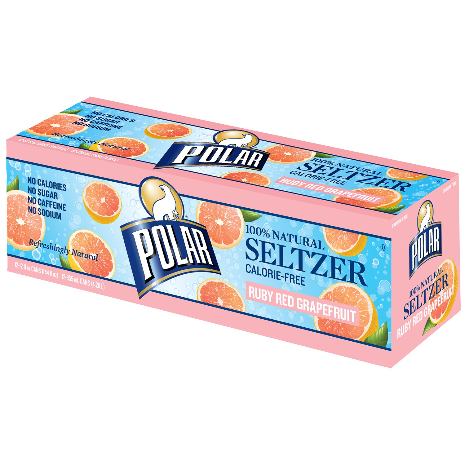 Polar Seltzer, Ruby Red Grapefruit, Cans