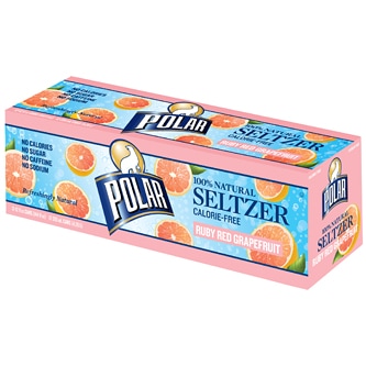 Polar Seltzer, Ruby Red Grapefruit, Cans