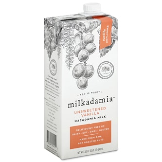 Milkadamia Macadamia Milk, Unsweetened Vanilla, Carton