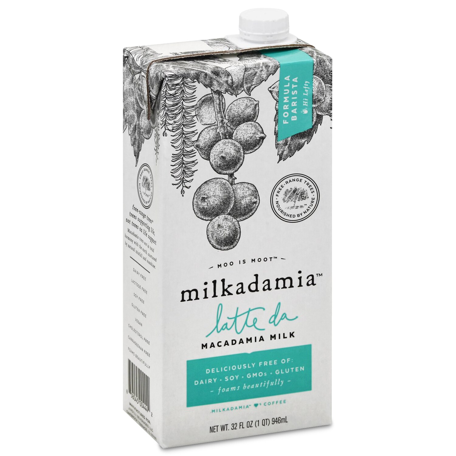 Milkadamia Macadamia Milk, Latte Da Barista, Carton