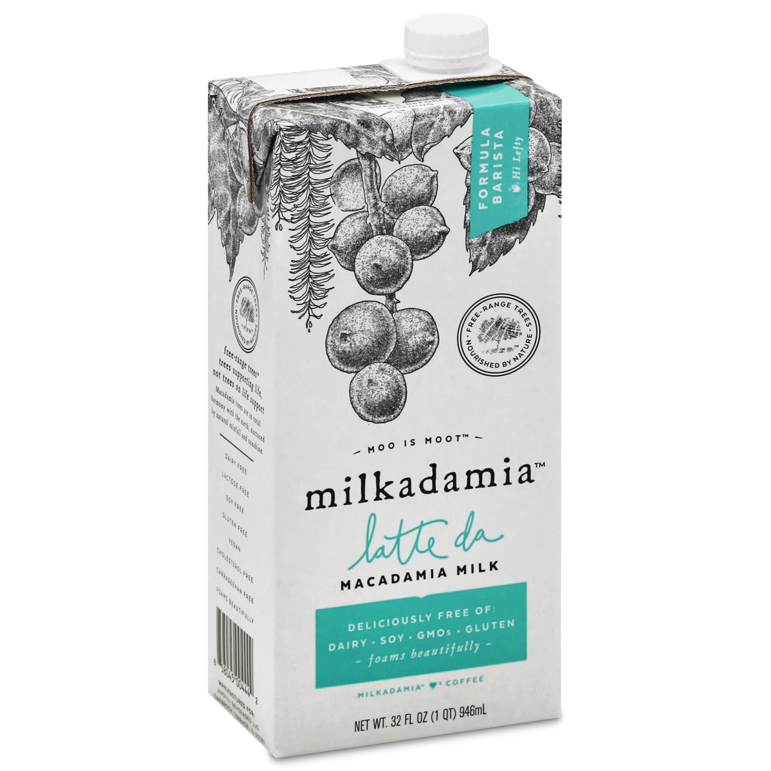 Milkadamia Macadamia Milk, Latte Da Barista, Carton