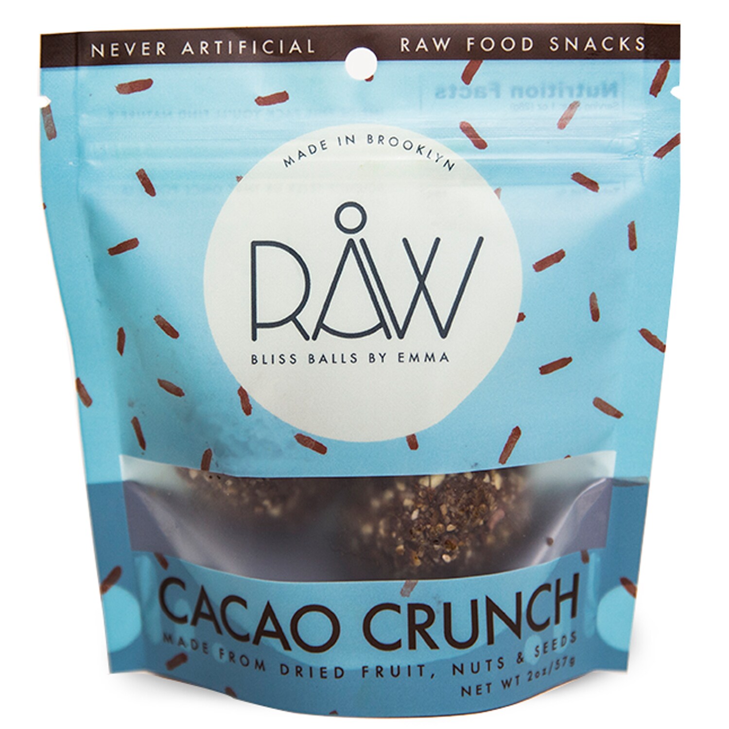 Råw Bliss Balls Raw Food Snacks, Cacao Crunch