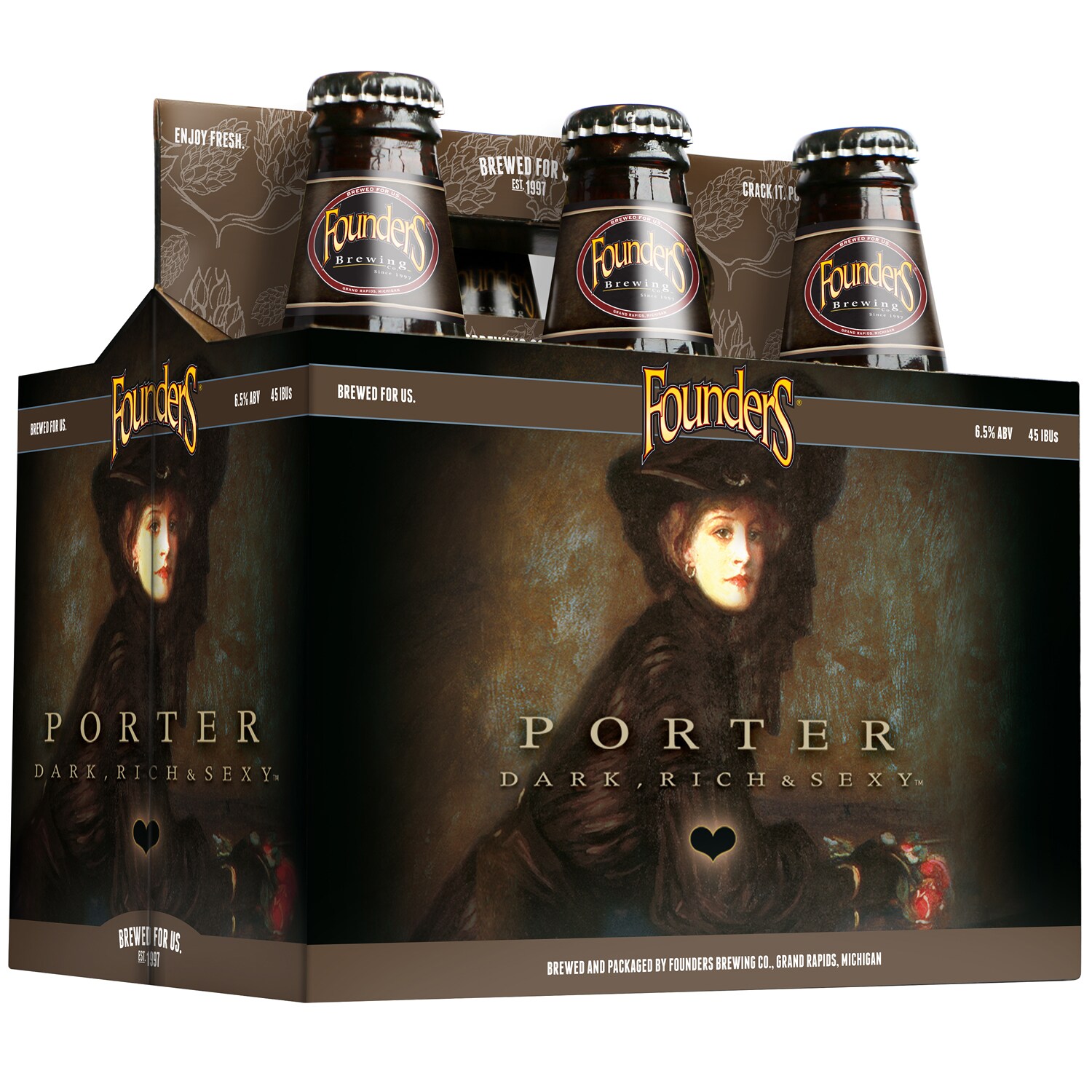 Founders Brewing Company Porter, Glass Bottles