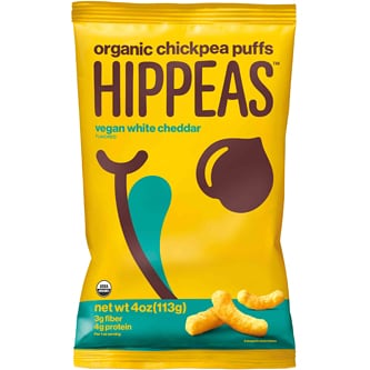 Hippeas Organic Chickpea Puffs, Vegan White Cheddar