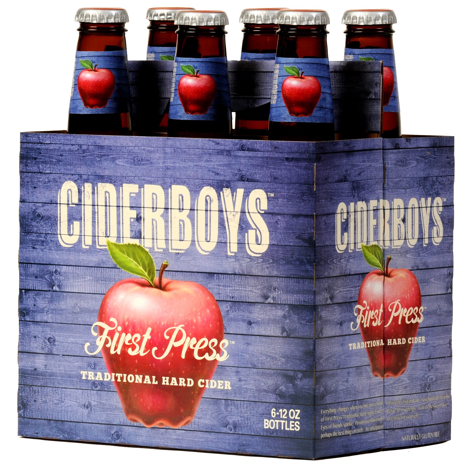 CiderBoys First Press Traditional Hard Apple Cider, Glass Bottle