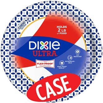 Dixie Ultra Paper Plates Family Pack, Case