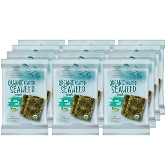 Just FreshDirect Organic Roasted Seaweed Snack, Sea Salt