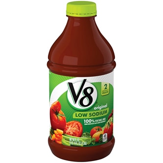 V8 Low Sodium Vegetable Juice, Plastic Bottle