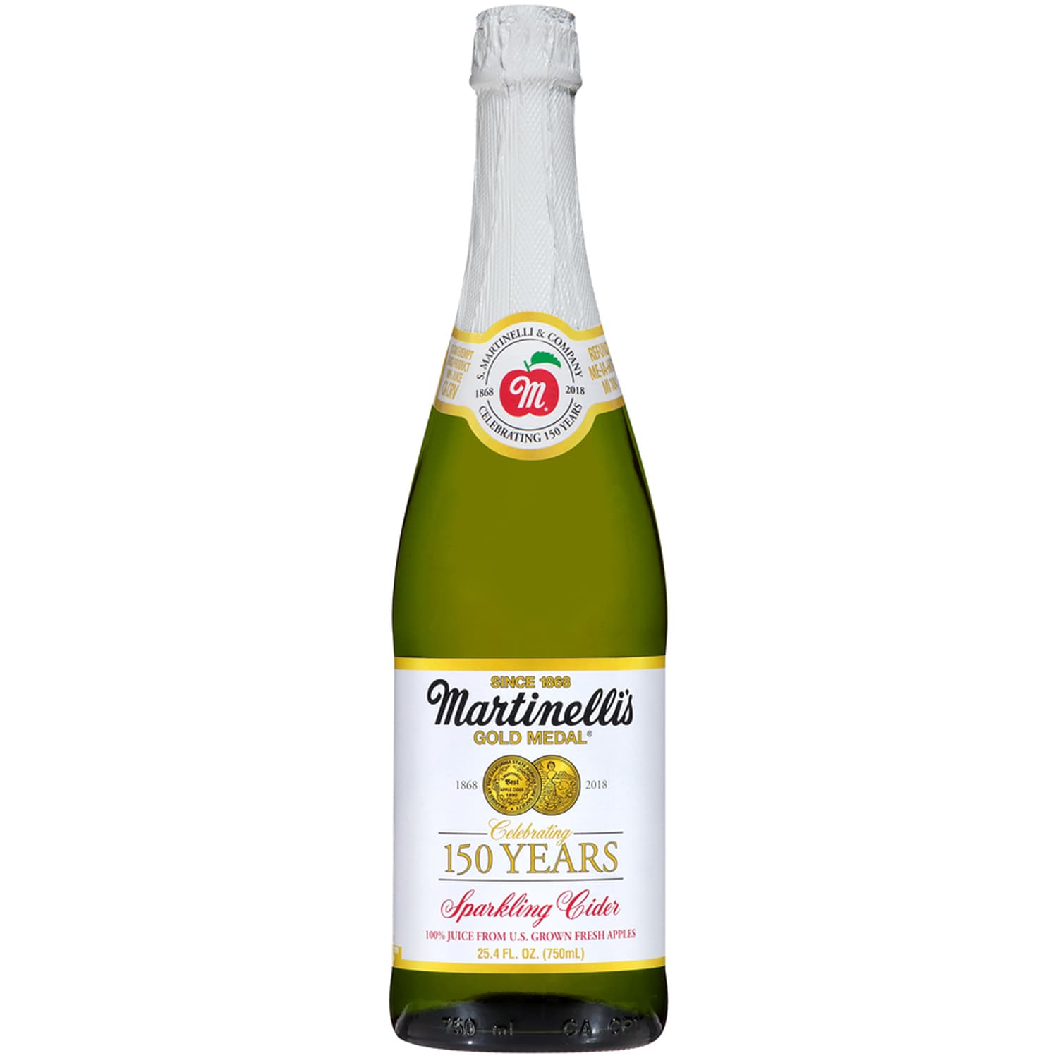 Martinelli's Gold Medal Sparkling Apple Cider, Glass Bottle