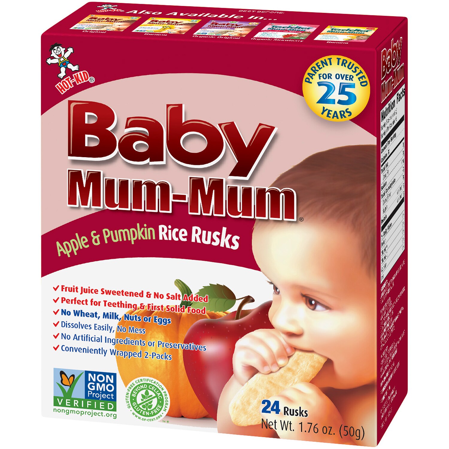 Baby Mum-Mum Rice Rusks, Apple and Pumpkin
