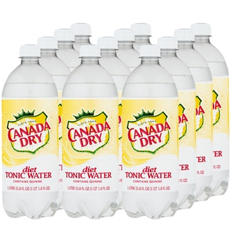 Diet Canada Dry Tonic Water, Plastic Bottles