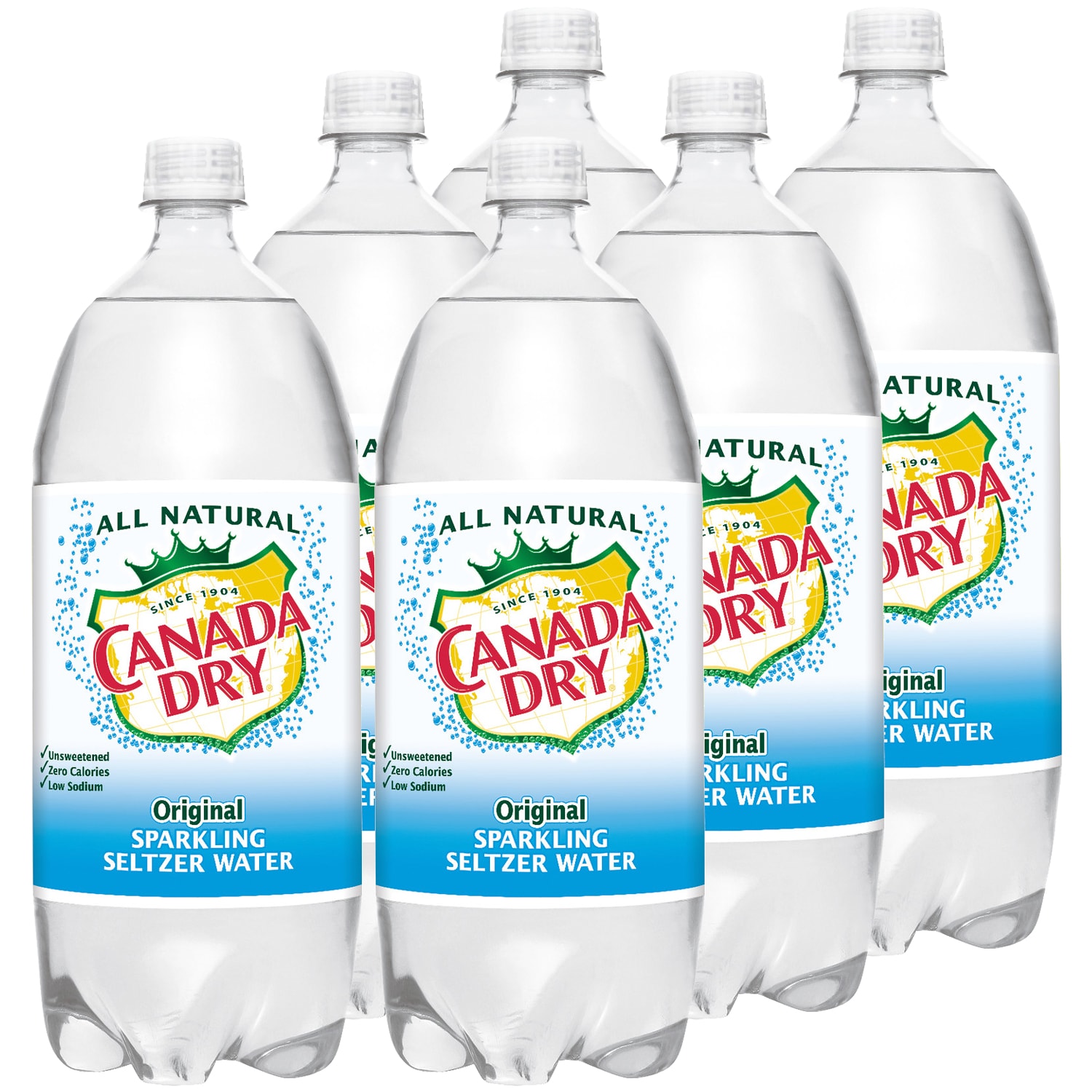 Canada Dry Sparkling Seltzer Water, Original, Plastic Bottles