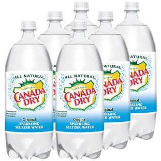 Canada Dry Sparkling Seltzer Water, Original, Plastic Bottles
