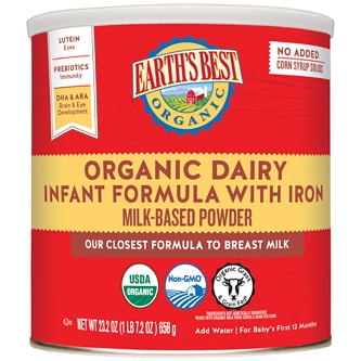 Earth's Best Organic Infant Powdered Formula with Iron