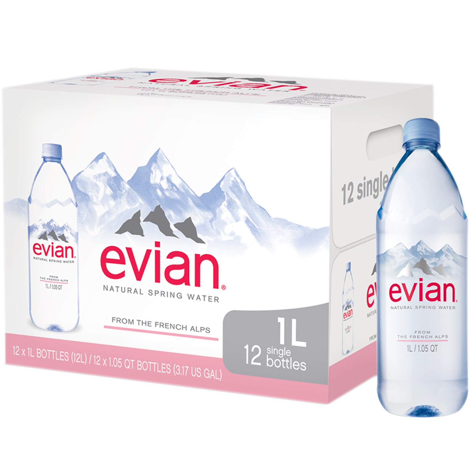 Order Evian Natural Spring Water, Plastic Bottles Fast Delivery