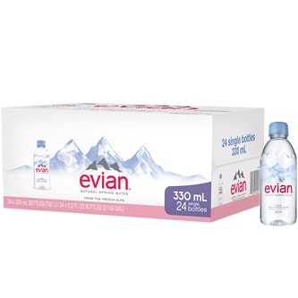 Evian Les Petits Natural Spring Water, Plastic Bottles
