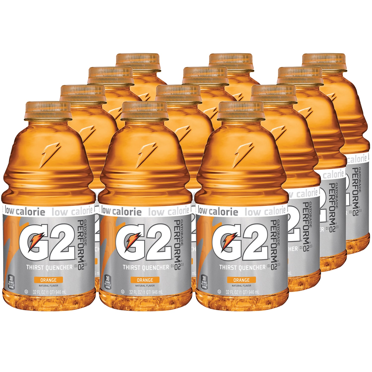 Gatorade Low Calorie G2 Sports Drink, Orange, Plastic Bottles