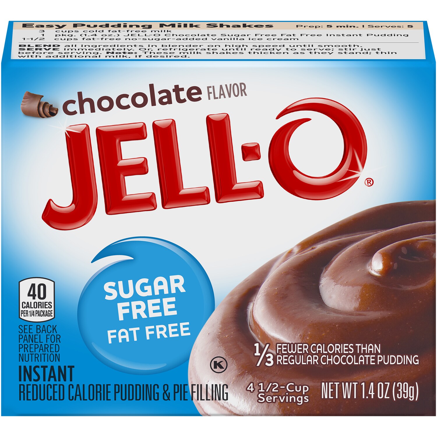 Jell-O Sugar-Free Instant Pudding & Pie Filling, Chocolate