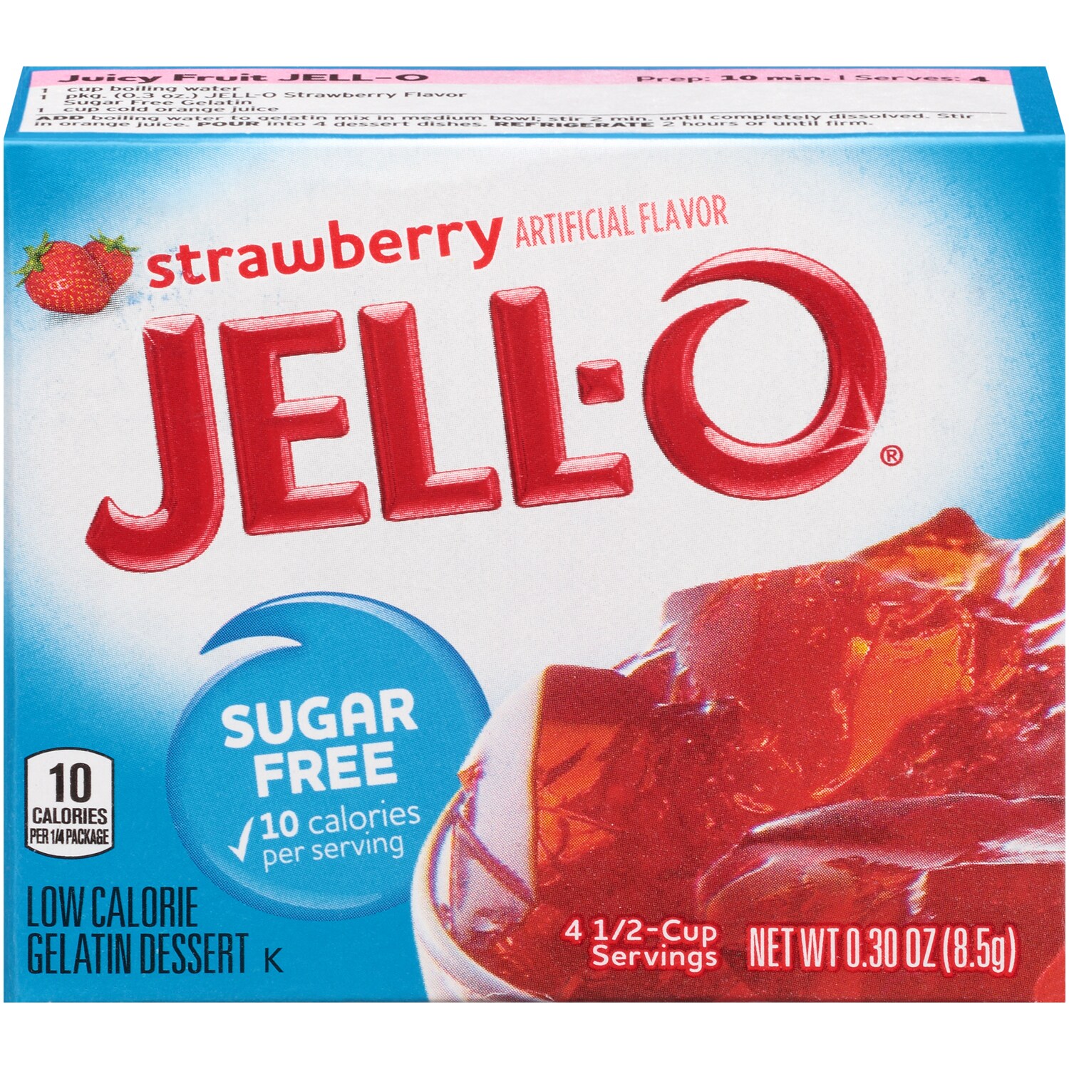 Jell-O Sugar-Free Gelatin Dessert, Strawberry