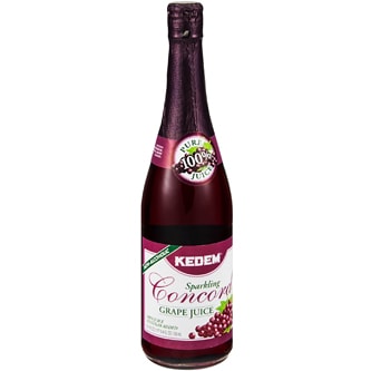 Kedem Sparkling Concord Grape Juice, Glass Bottle