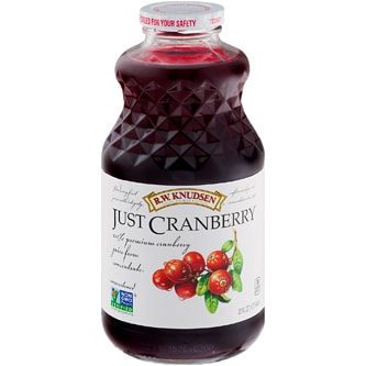 R.W. Knudsen Just Cranberry Juice, Glass Bottle