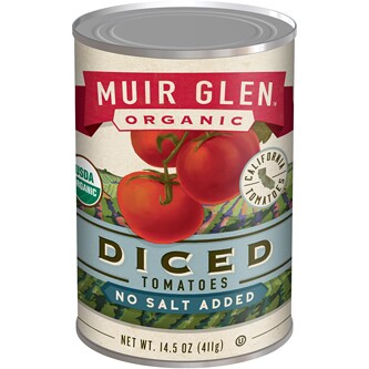 Muir Glen Organic No Salt Added Diced Tomatoes